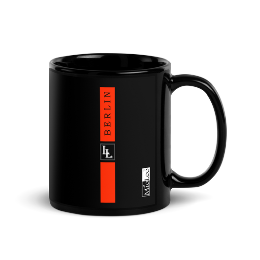 Glossy Mug Black-Line No.709 "1 of 5K" by Léon LeRef