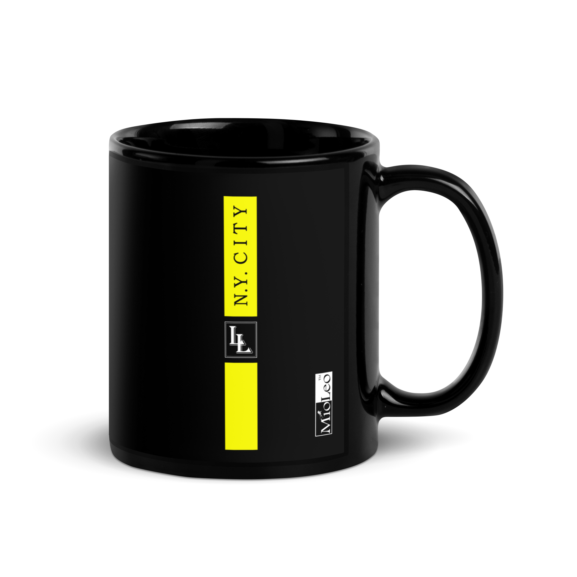 Glossy Mug Black-Line No.700 "1 of 5K" by Léon LeRef