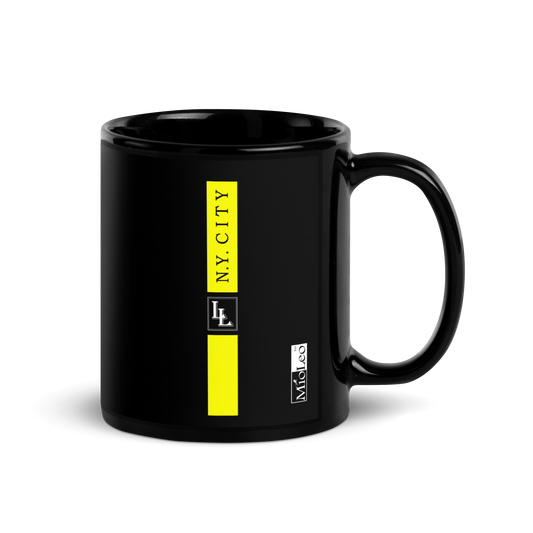 Glossy Mug Black-Line No.700 "1 of 5K" by Léon LeRef