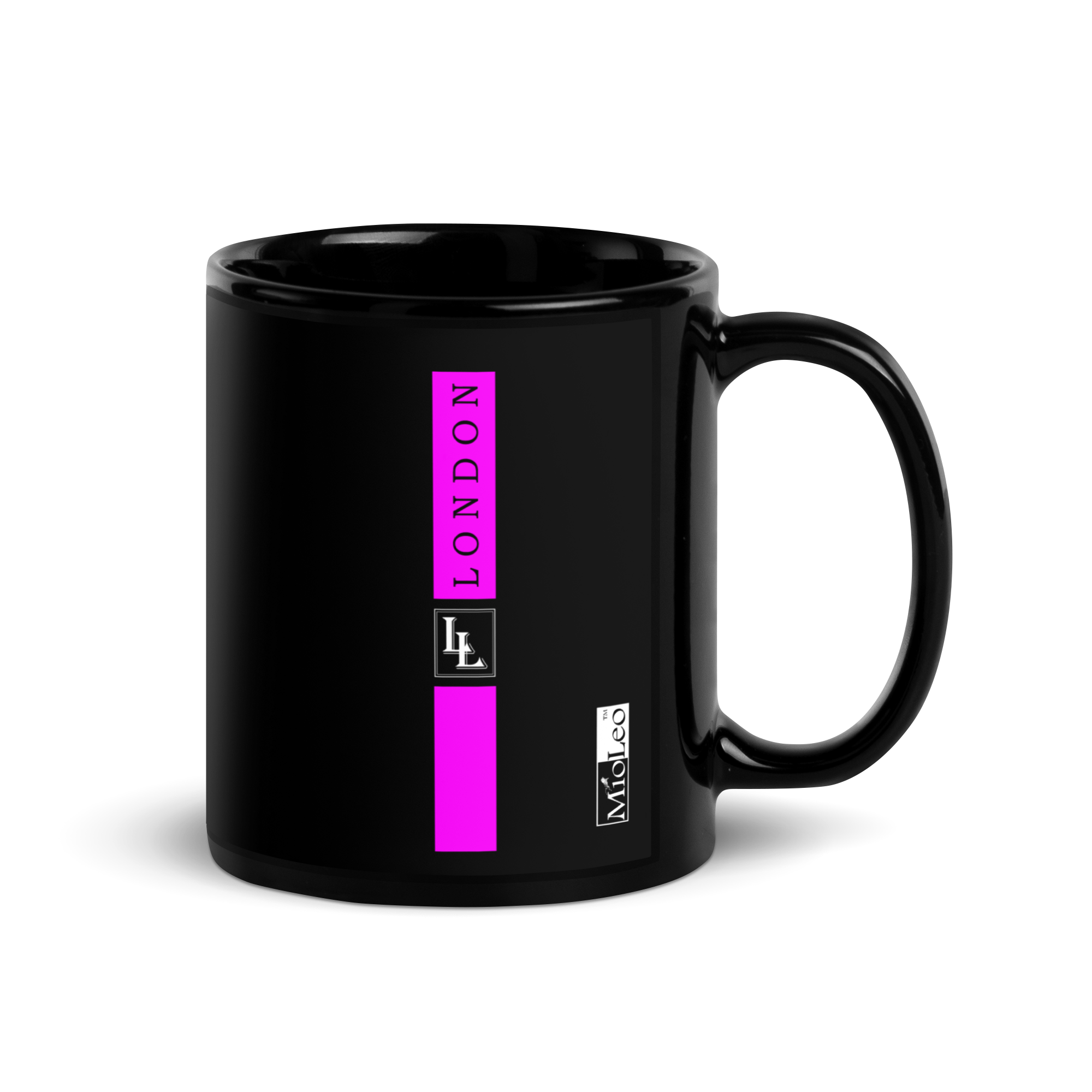 Glossy Mug Black-Line No.701 "1 of 5" by Léon LeRef