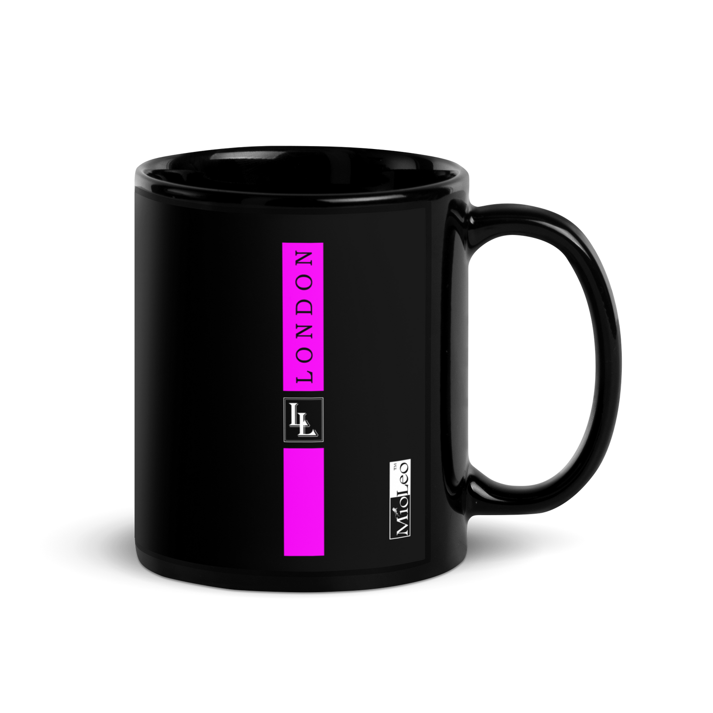 Glossy Mug Black-Line No.701 "1 of 5" by Léon LeRef