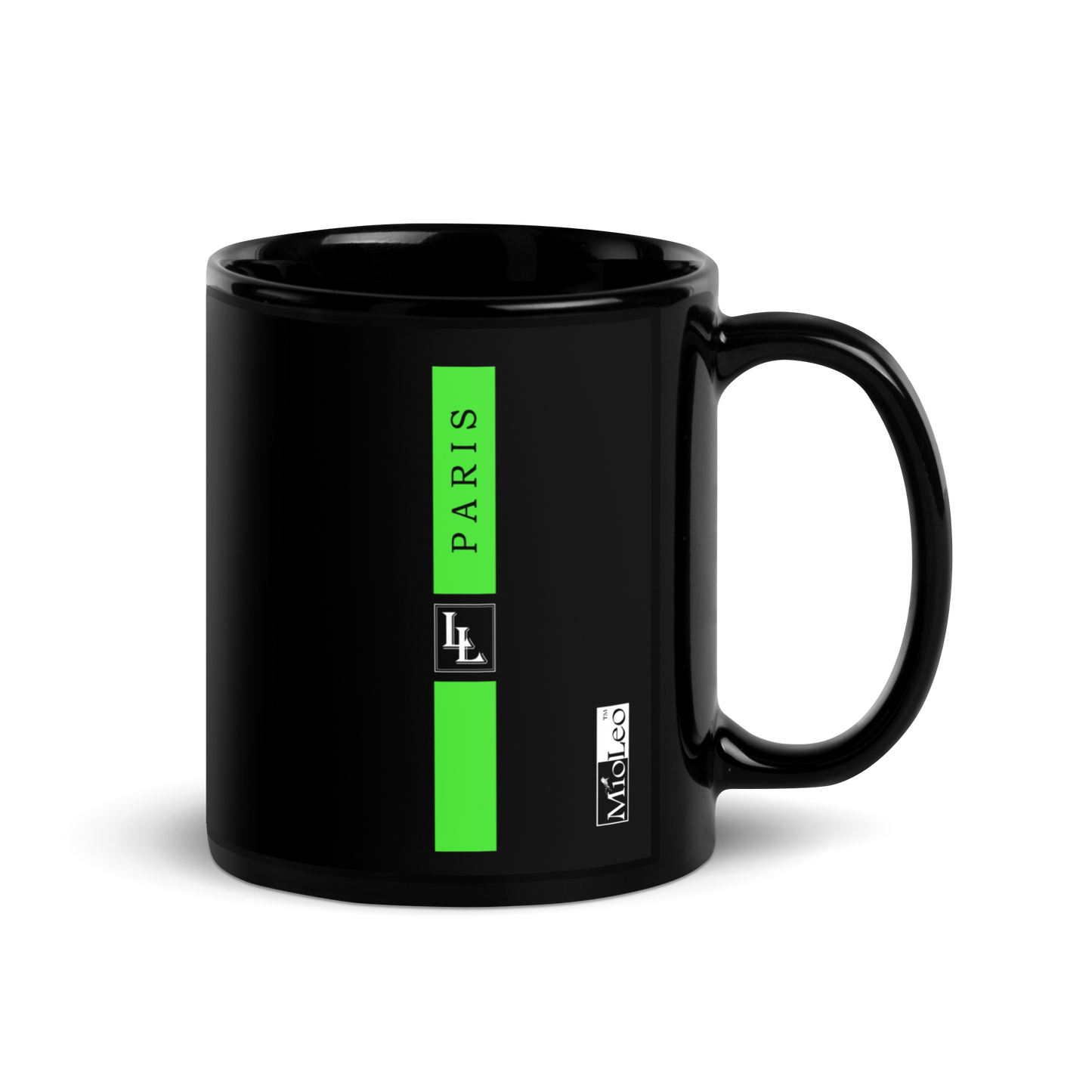 Glossy Mug Black-Line No.702 "1 of 5K" by Léon LeRef