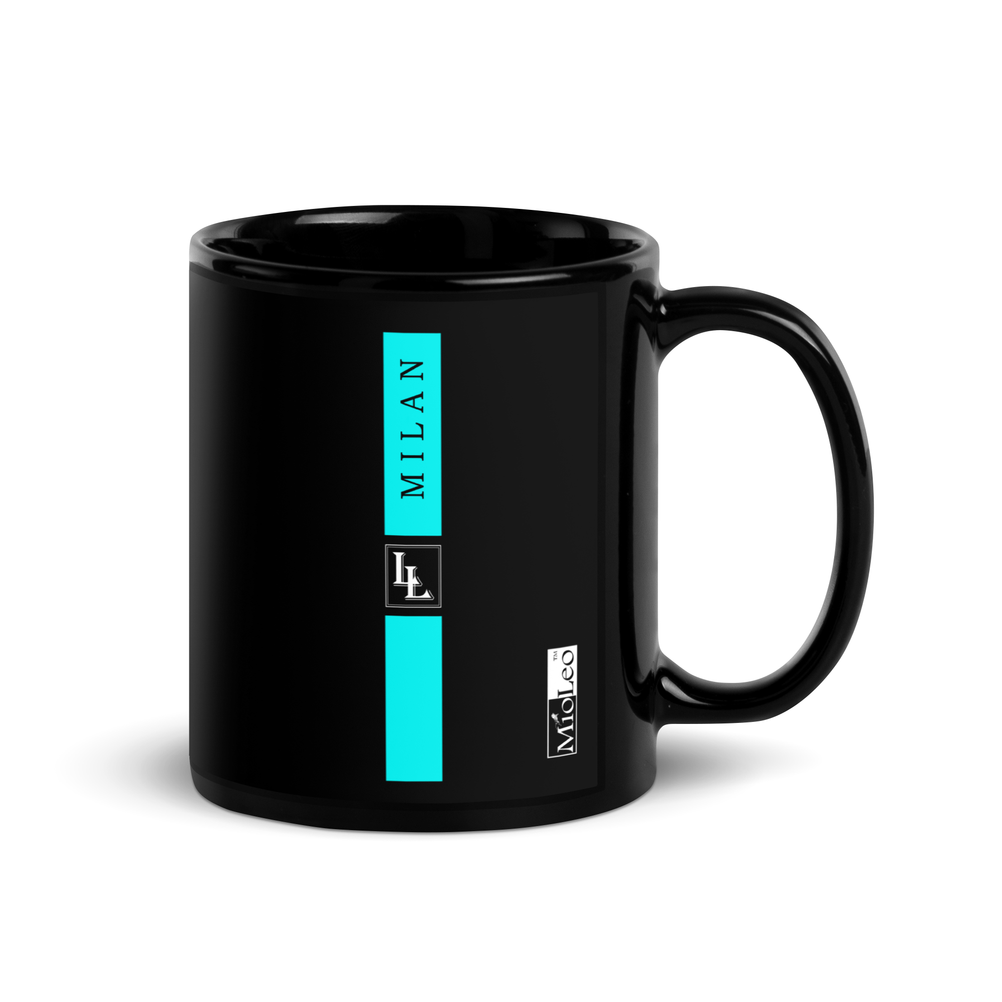 Glossy Mug Black-Line No.710 "1 of 5K" by Léon LeRef