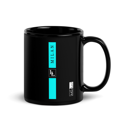 Glossy Mug Black-Line No.710 "1 of 5K" by Léon LeRef