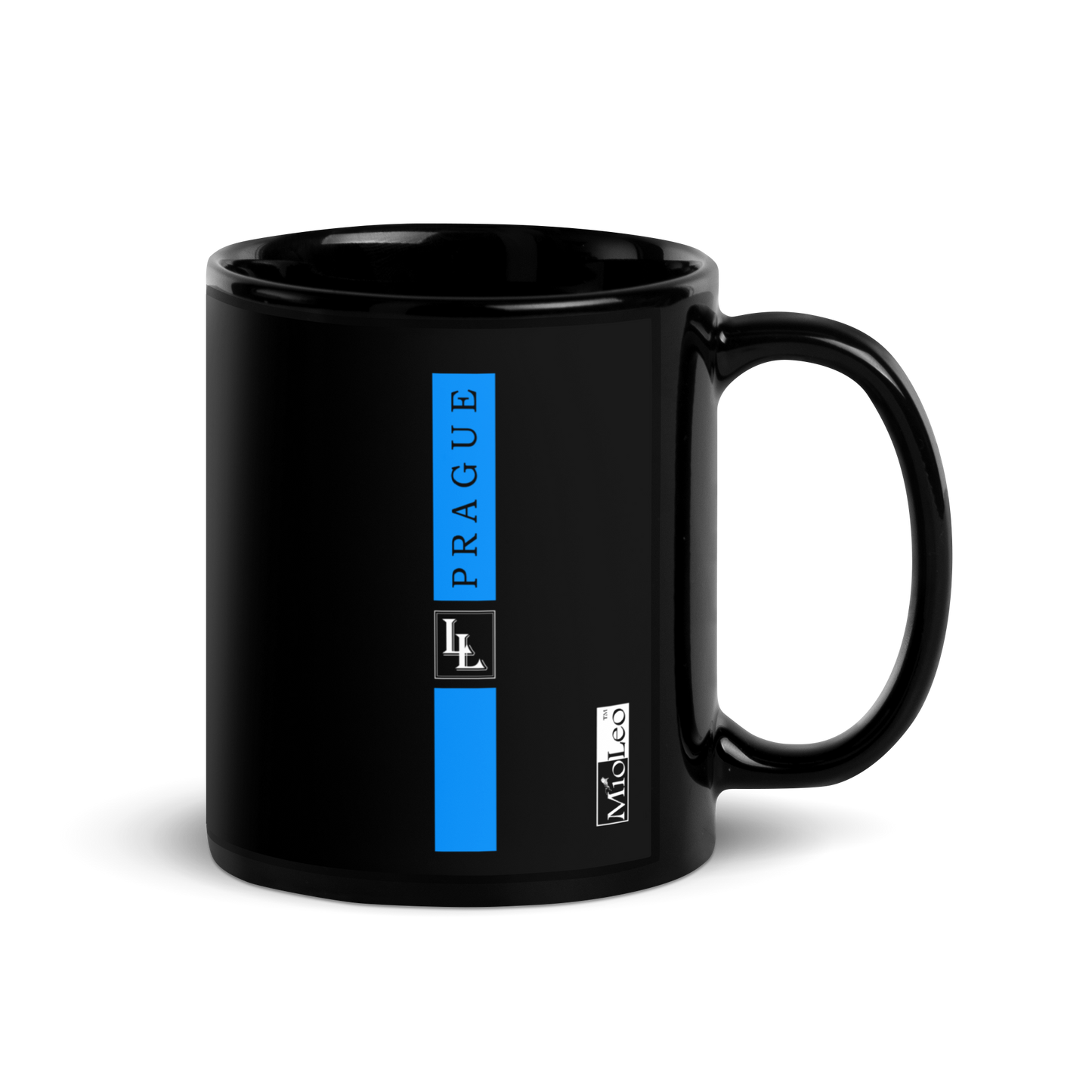 Glossy Mug Black-Line No.707 "1 of 5K" by Léon LeRef