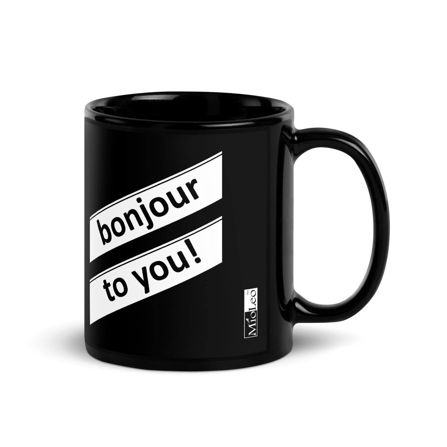 Glossy Mug Black-Line No.712 "1 of 5K" by Léon LeRef