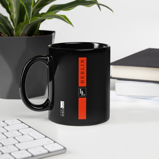 Glossy Mug Black-Line No.709 "1 of 5K" by Léon LeRef