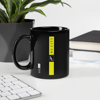 Glossy Mug Black-Line No.700 "1 of 5K" by Léon LeRef