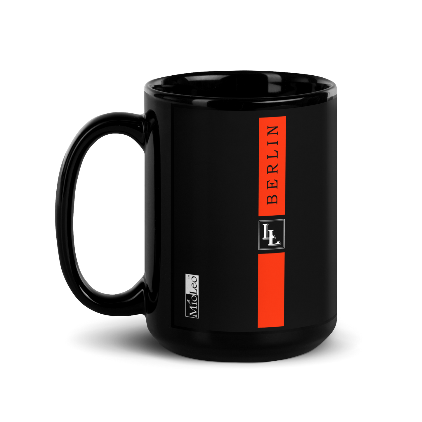 Glossy Mug Black-Line No.709 "1 of 5K" by Léon LeRef