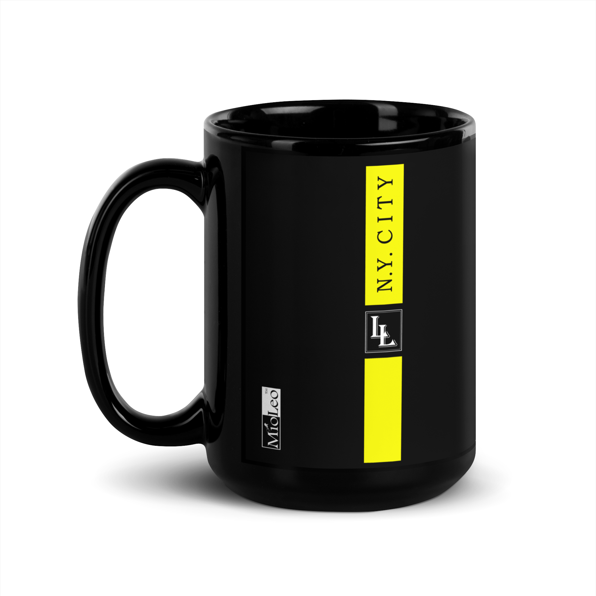 Glossy Mug Black-Line No.700 "1 of 5K" by Léon LeRef