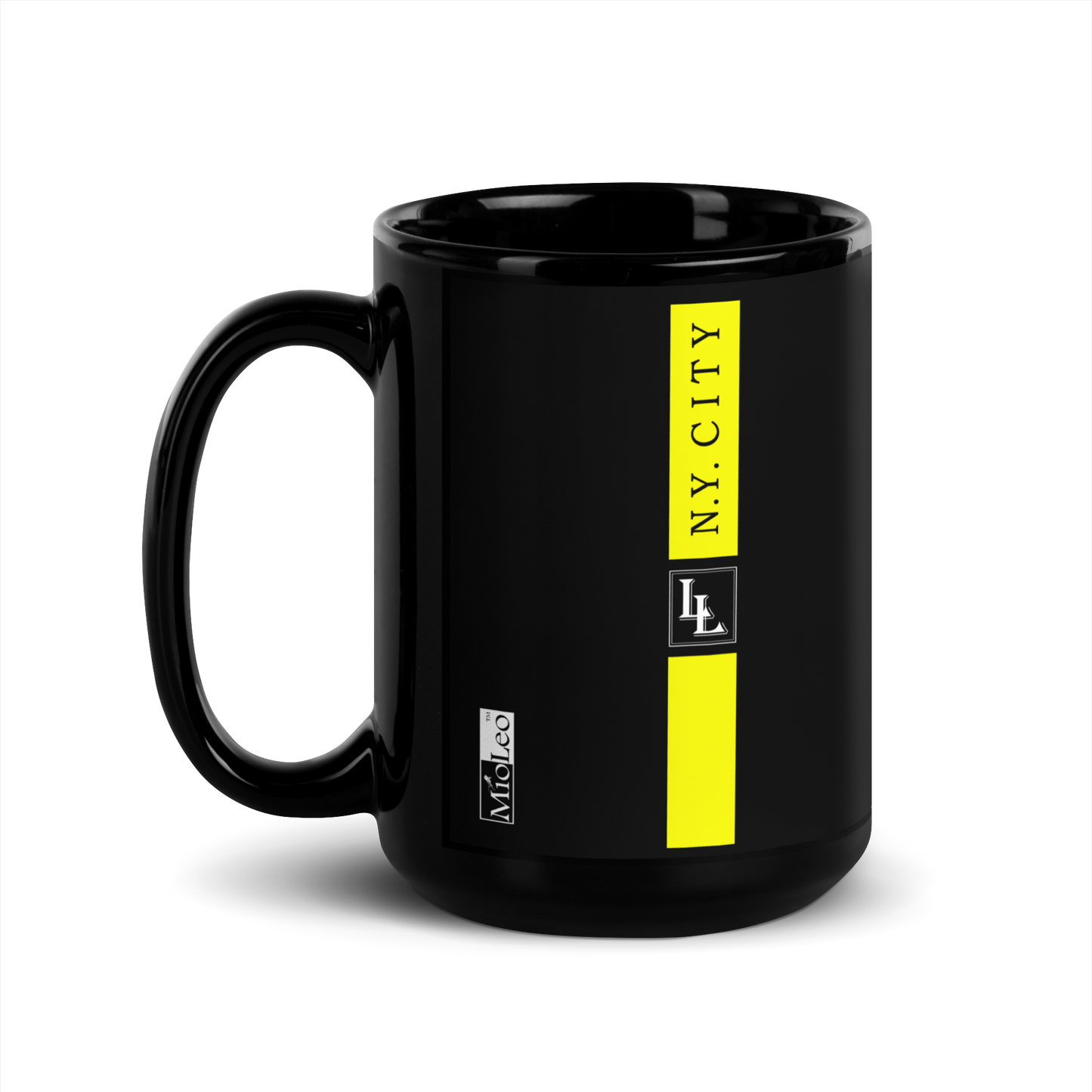 Glossy Mug Black-Line No.700 "1 of 5K" by Léon LeRef