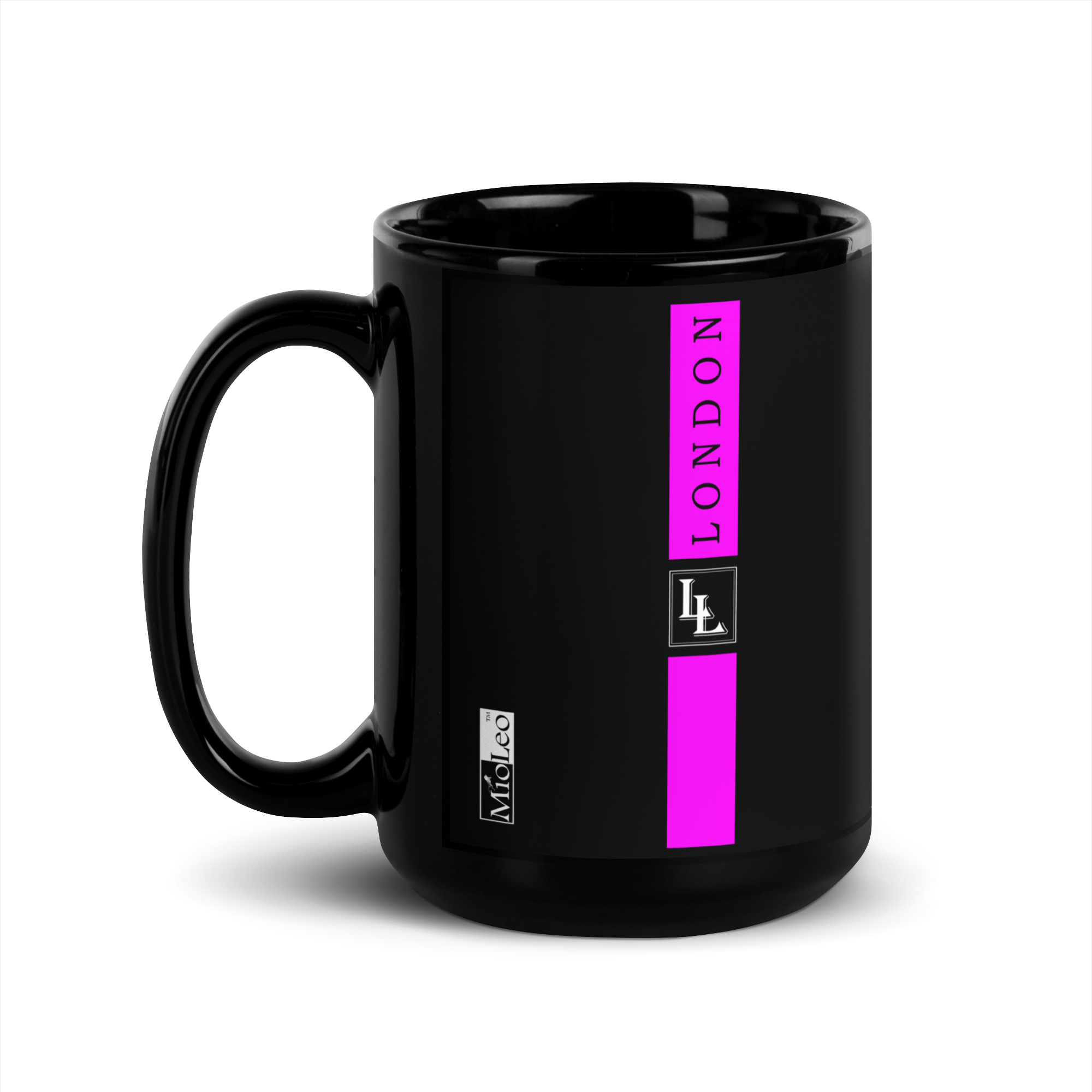 Glossy Mug Black-Line No.701 "1 of 5" by Léon LeRef