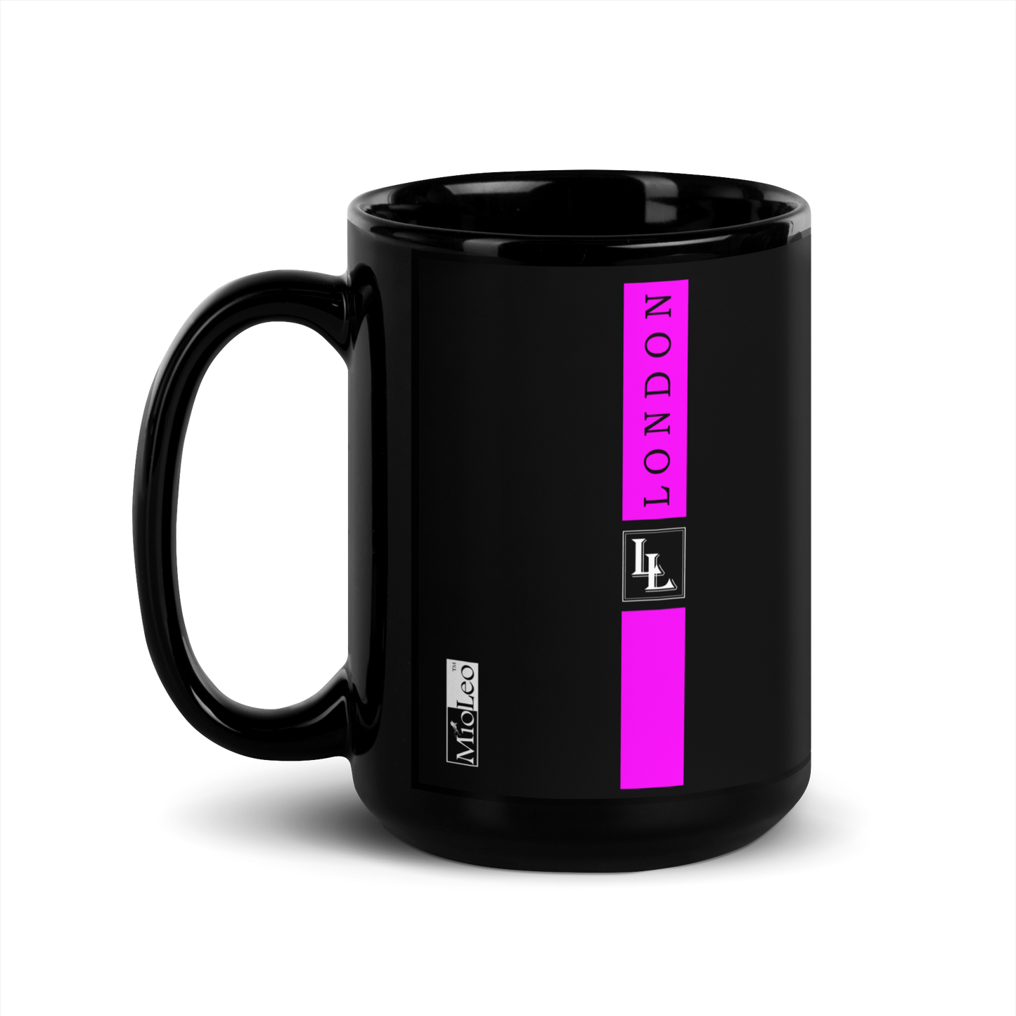 Glossy Mug Black-Line No.701 "1 of 5" by Léon LeRef