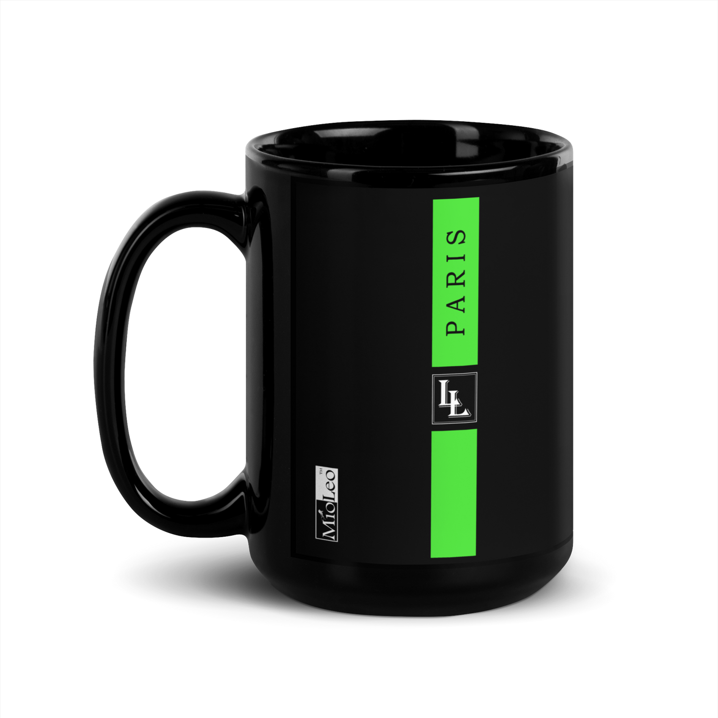 Glossy Mug Black-Line No.702 "1 of 5K" by Léon LeRef