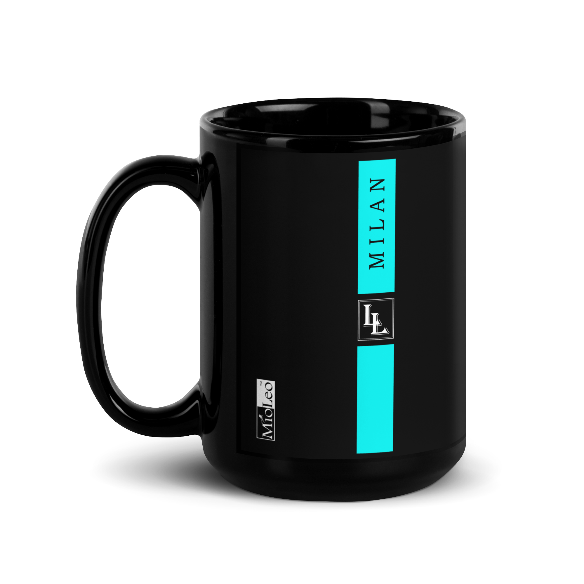 Glossy Mug Black-Line No.710 "1 of 5K" by Léon LeRef