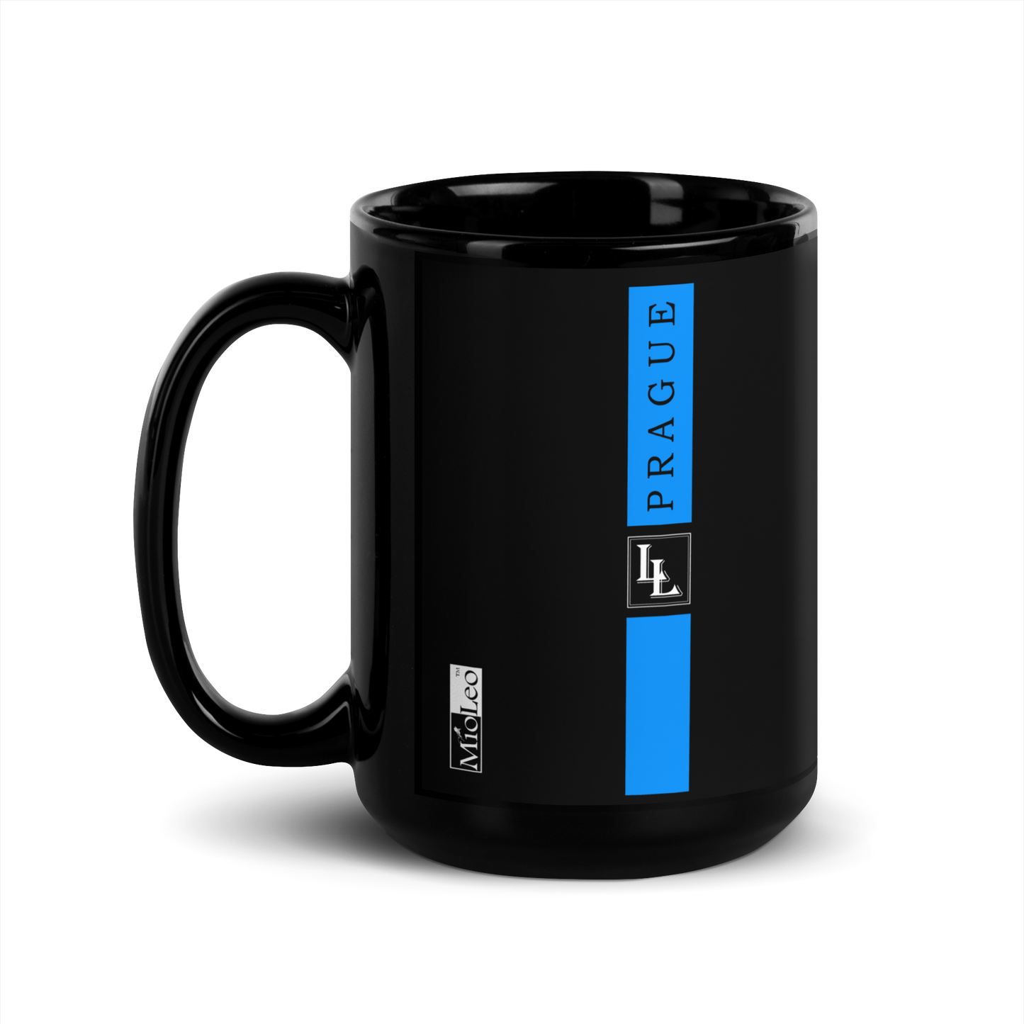 Glossy Mug Black-Line No.707 "1 of 5K" by Léon LeRef