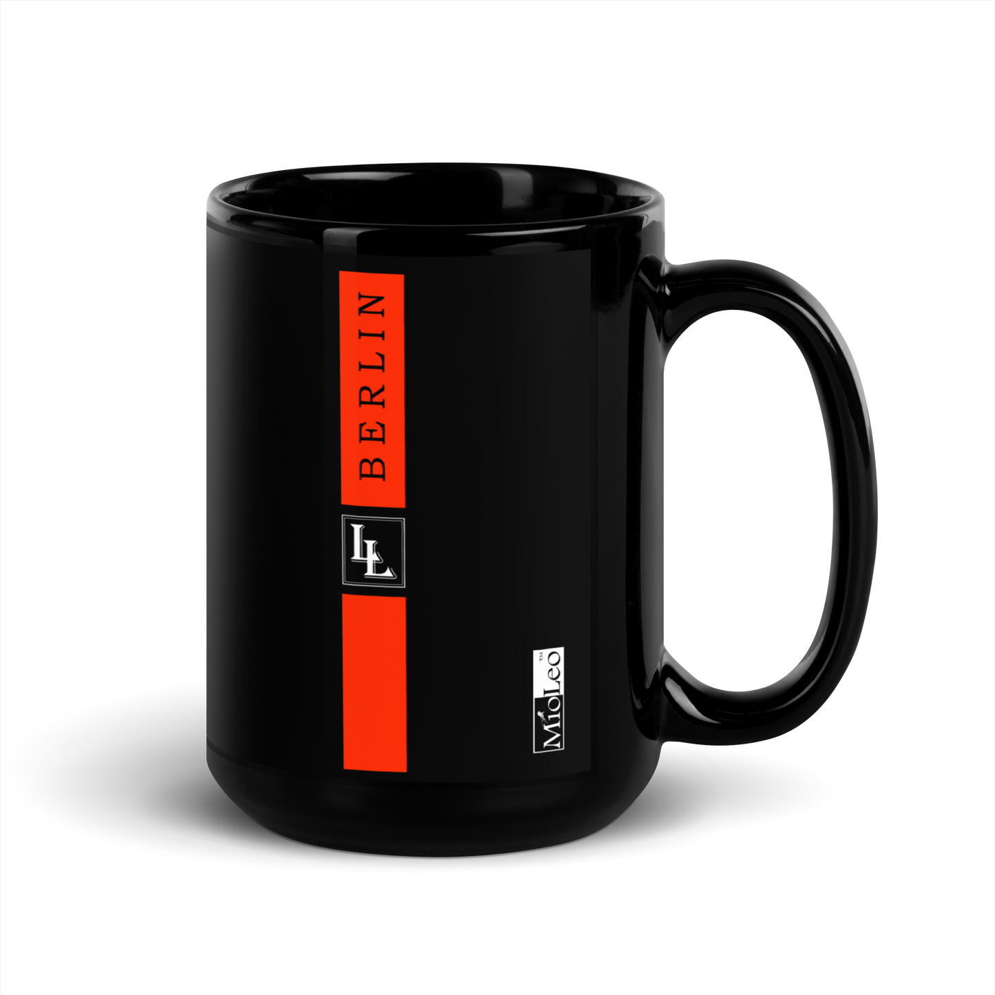 Glossy Mug Black-Line No.709 "1 of 5K" by Léon LeRef