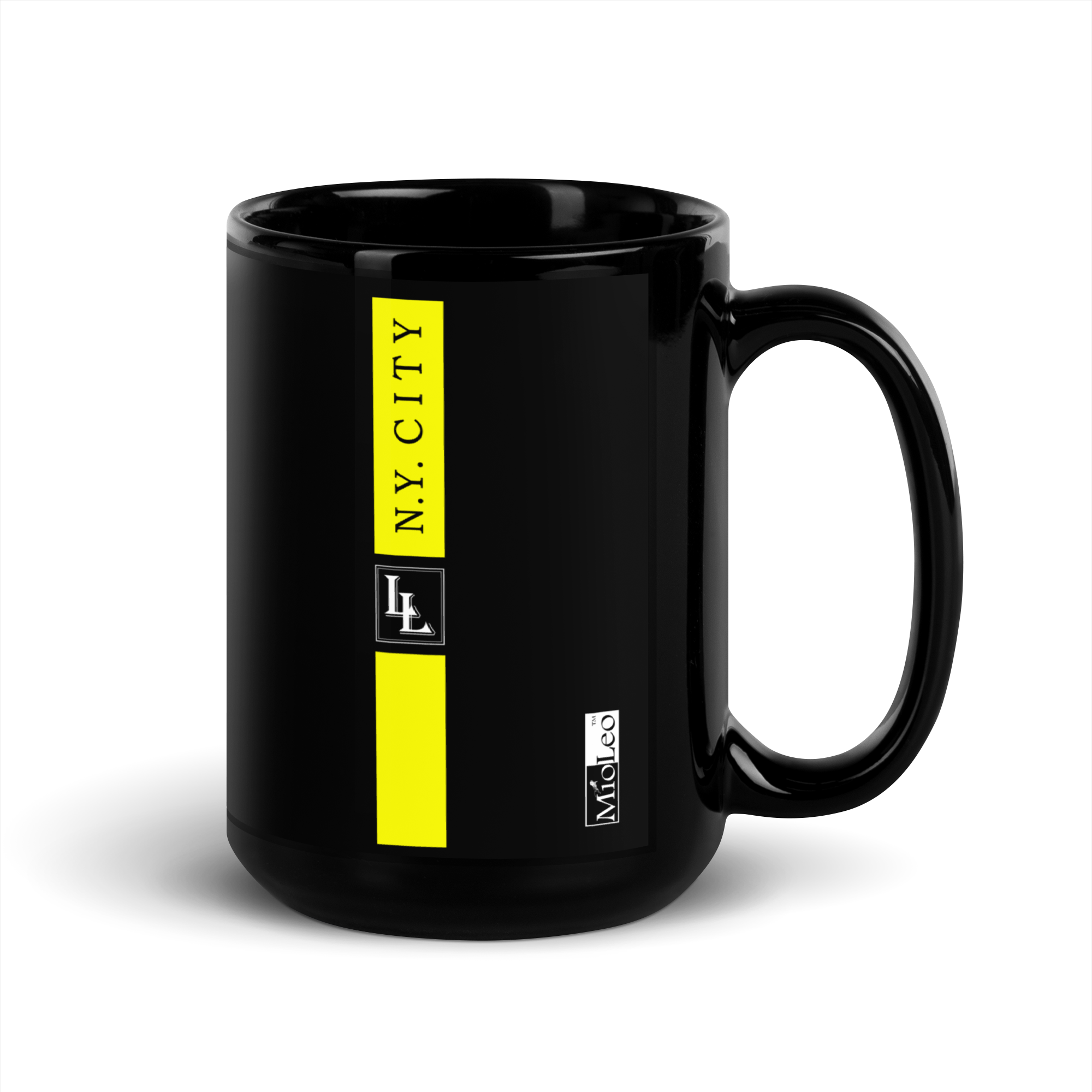 Glossy Mug Black-Line No.700 "1 of 5K" by Léon LeRef