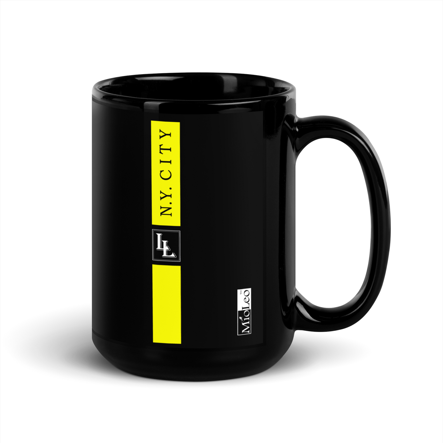 Glossy Mug Black-Line No.700 "1 of 5K" by Léon LeRef