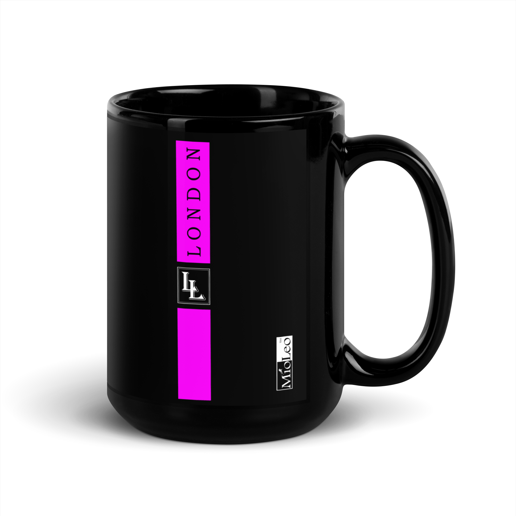 Glossy Mug Black-Line No.701 "1 of 5" by Léon LeRef