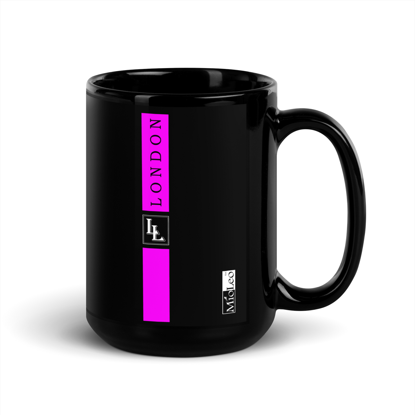 Glossy Mug Black-Line No.701 "1 of 5" by Léon LeRef