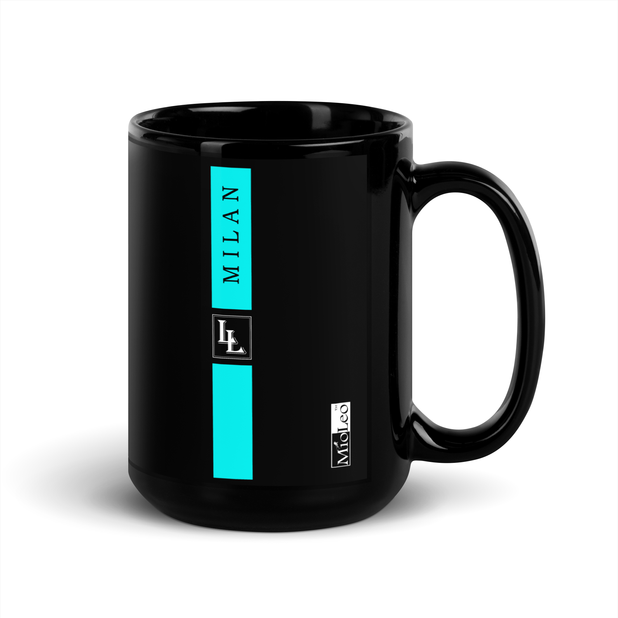 Glossy Mug Black-Line No.710 "1 of 5K" by Léon LeRef