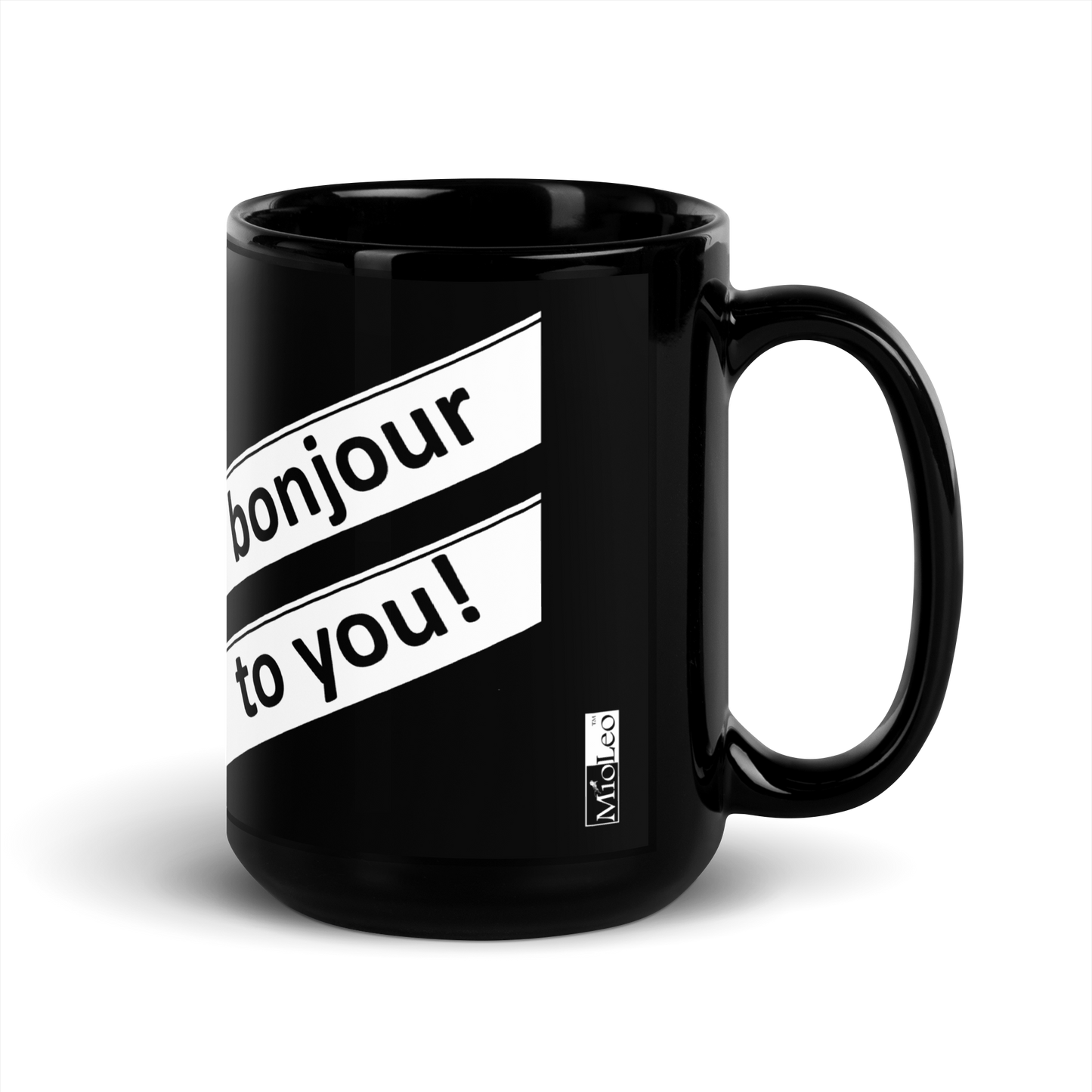 Glossy Mug Black-Line No.712 "1 of 5K" by Léon LeRef