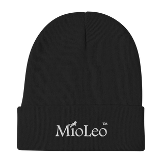 Embroidered-Beanie White-Line No.550 "unlimited" by MioLeo