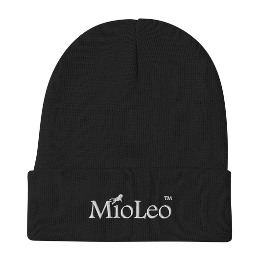 Embroidered-Beanie White-Line No.550 "unlimited" by MioLeo