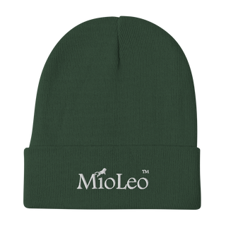 Embroidered-Beanie White-Line No.550 "unlimited" by MioLeo