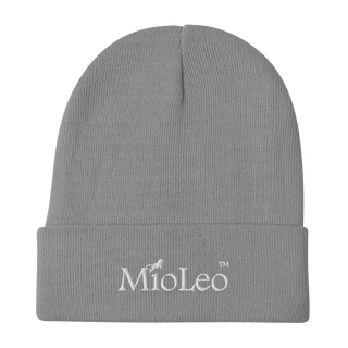 Embroidered-Beanie White-Line No.550 "unlimited" by MioLeo