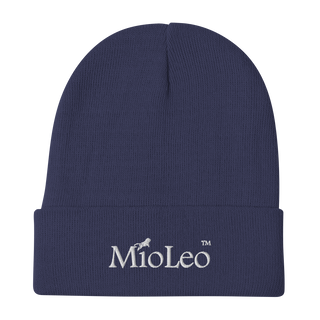 Embroidered-Beanie White-Line No.550 "unlimited" by MioLeo