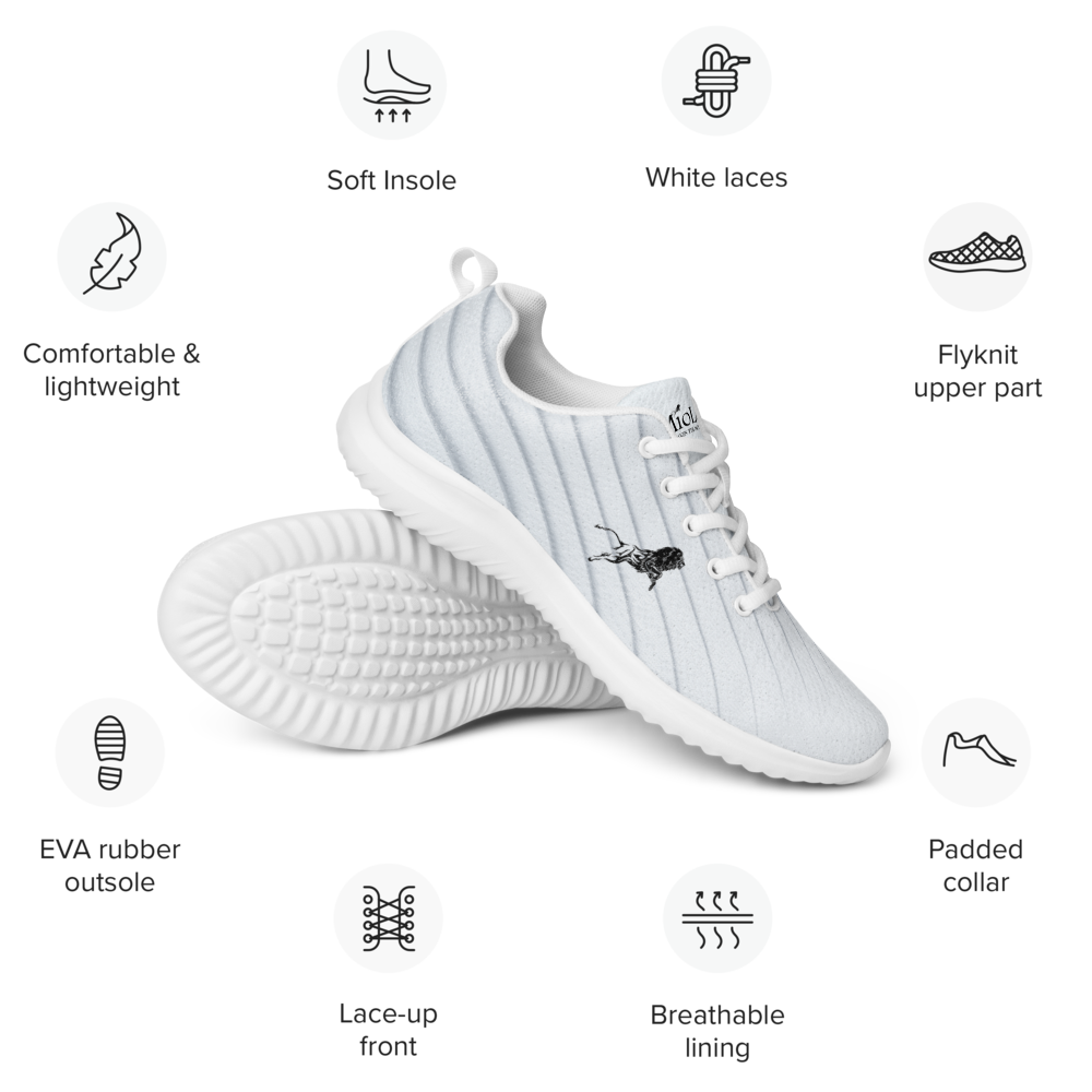 Men’s Athletic Shoes White-Line No.890 "1 of 5K" by MioLeo