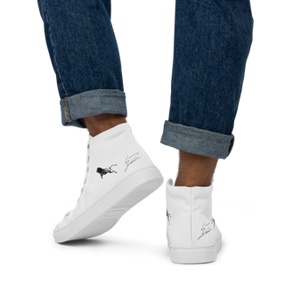 Men’s High Top Canvas Shoes White-Line No.883 "1 of 100 Super-Ultra-Exclusive PS" by MioLeo