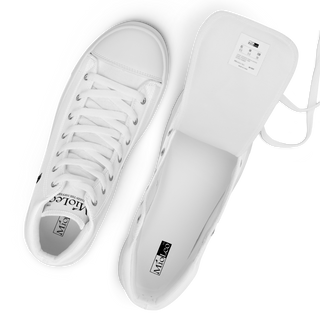 Men’s High Top Canvas Shoes White-Line No.883 "1 of 100 Super-Ultra-Exclusive PS" by MioLeo