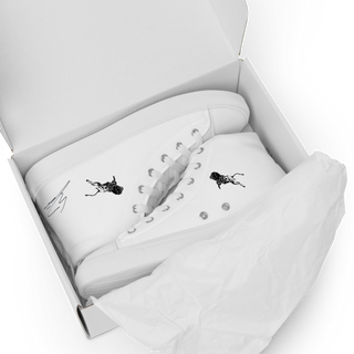 Men’s High Top Canvas Shoes White-Line No.883 "1 of 100 Super-Ultra-Exclusive PS" by MioLeo