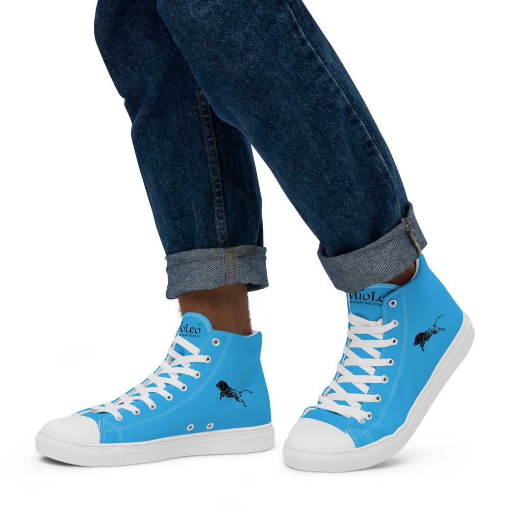 Herren-High-Top-Leinwandschuhe White-Line Nr. 875 „1 of 5K“ von MioLeo