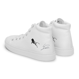 Men’s High Top Canvas Shoes White-Line No.883 "1 of 100 Super-Ultra-Exclusive PS" by MioLeo