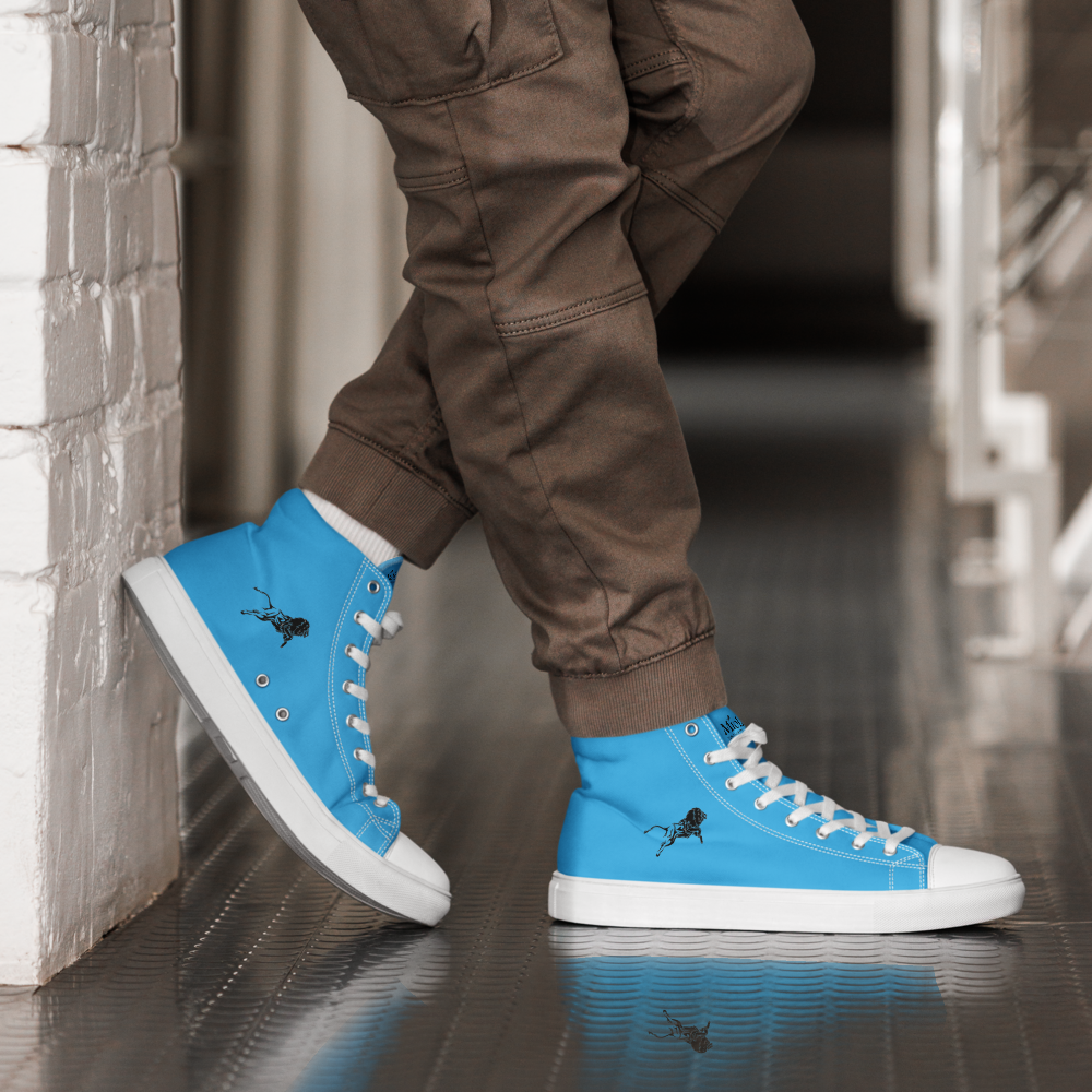 Men’s High Top Canvas Shoes White-Line No.875 "1 of 10K Limited" by MioLeo