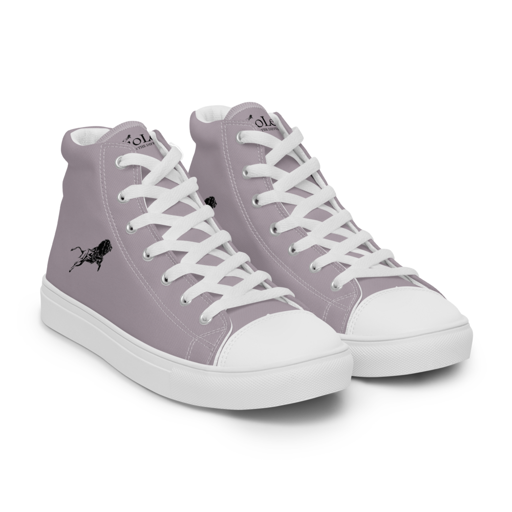 Herren-High-Top-Leinwandschuhe White-Line Nr. 873 „1 of 5K“ von MioLeo