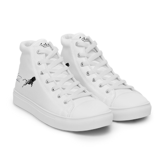 Herren-High-Top-Leinwandschuhe White-Line Nr. 883 „1 von 500“ von MioLeo