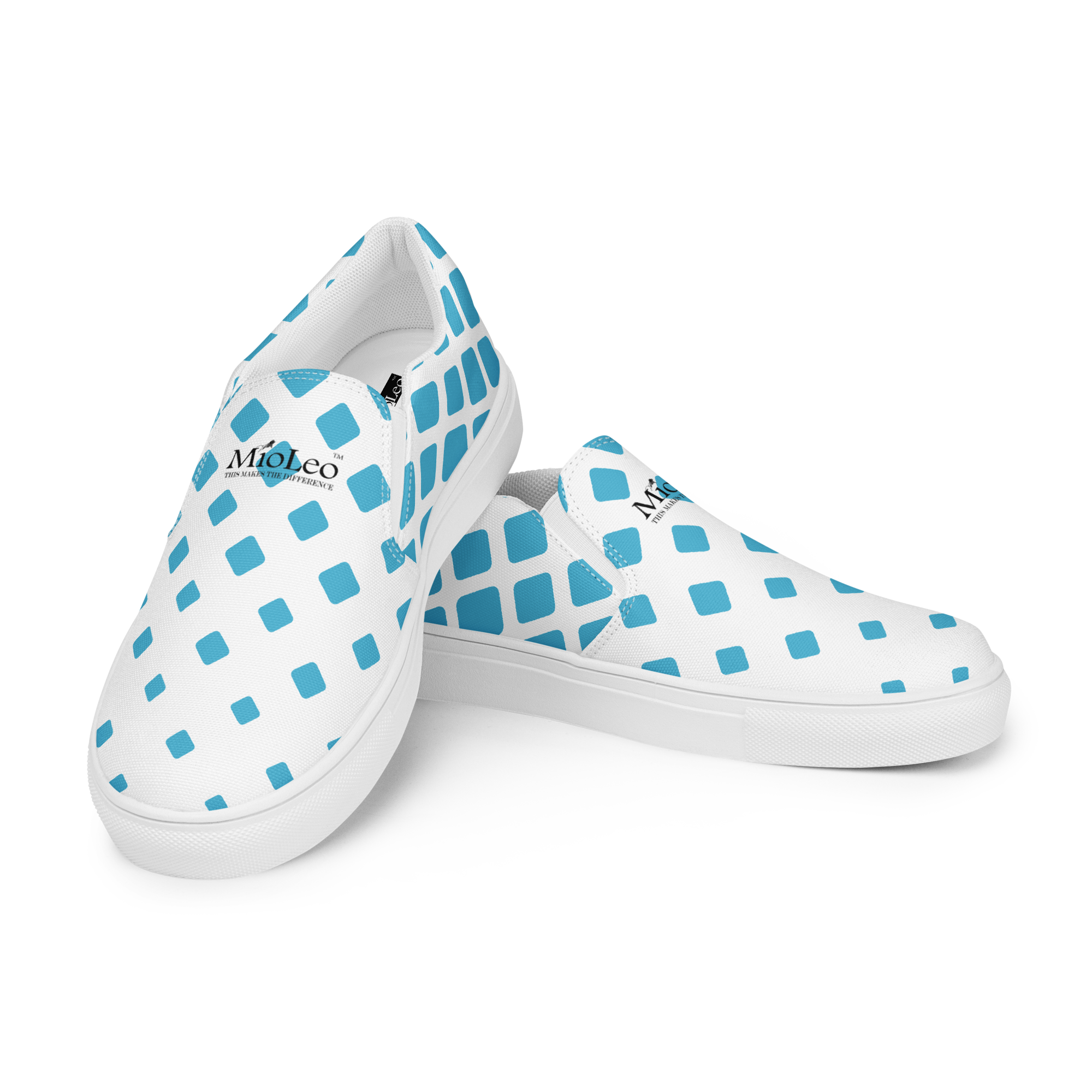 Men’s Slip-On Canvas Shoes White-Line No.871 "1 of 1K Master-Exclusive" by MioLeo