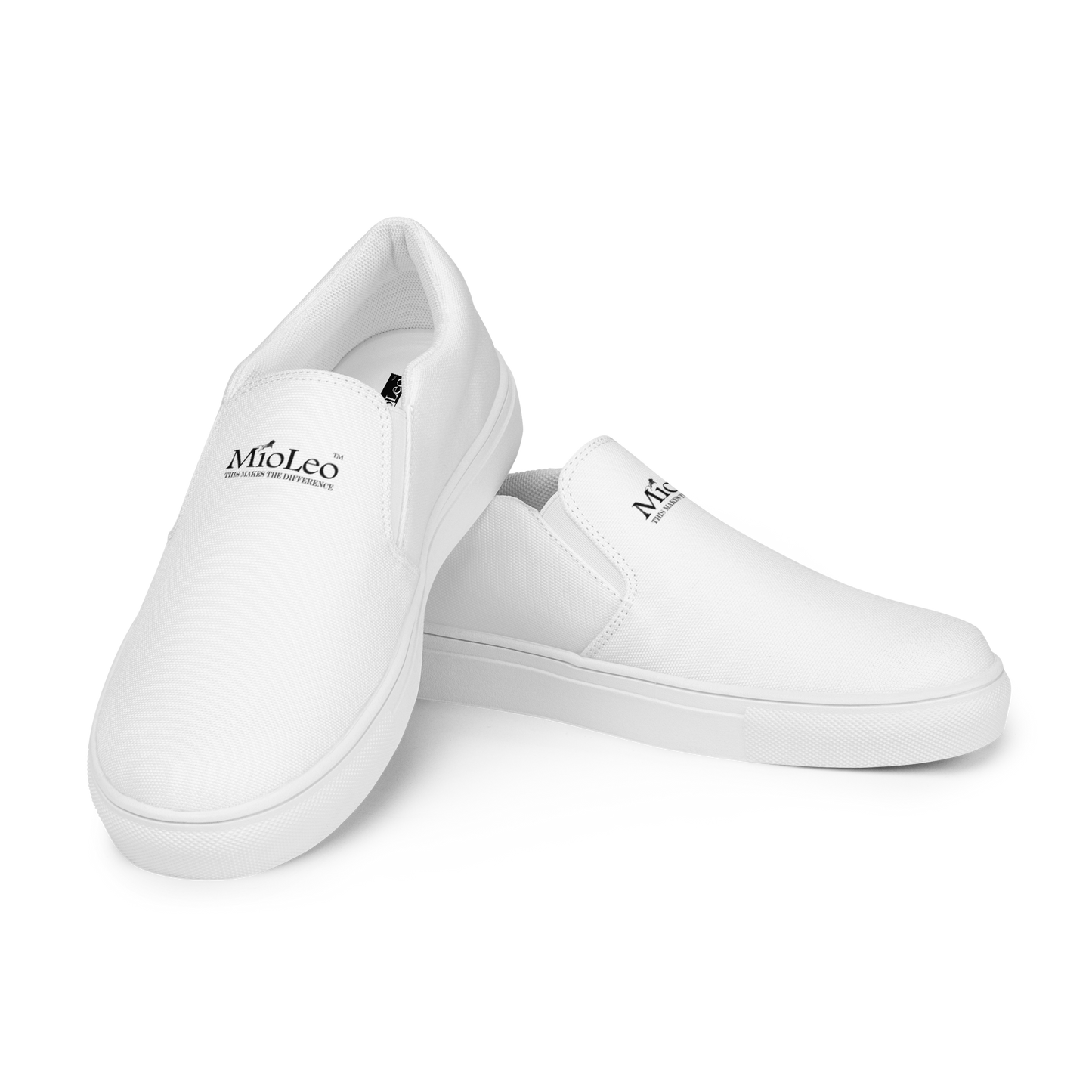 Men’s Slip-On Canvas Shoes White-Line No.885 "1 of 500" by MioLeo - special signature