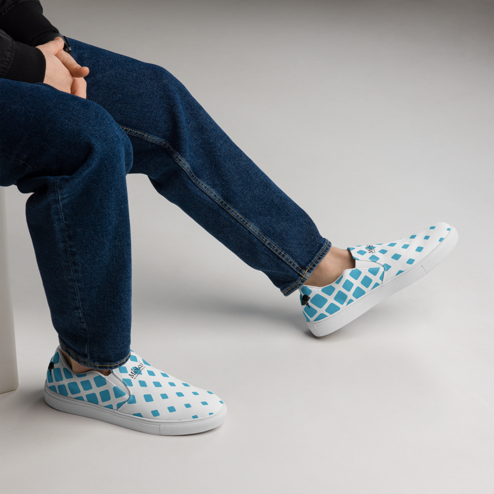 Men’s Slip-On Canvas Shoes White-Line No.871 "1 of 1K Master-Exclusive" by MioLeo
