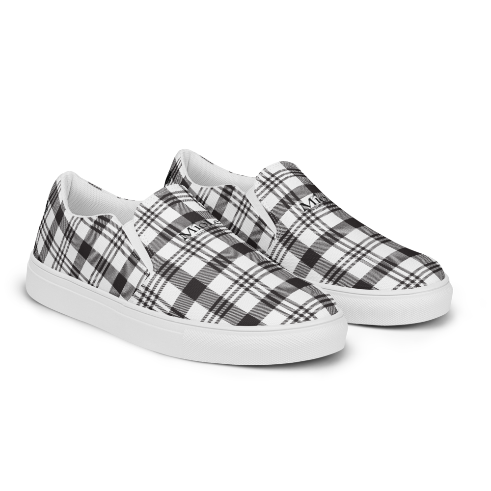 Herren-Slip-On-Canvas-Schuhe White-Line Nr.863 „1 of 5K“ von MioLeo