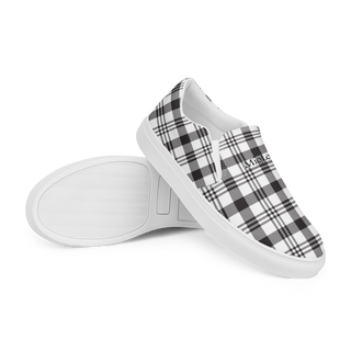 Herren-Slip-On-Canvas-Schuhe White-Line Nr.863 „1 of 5K“ von MioLeo