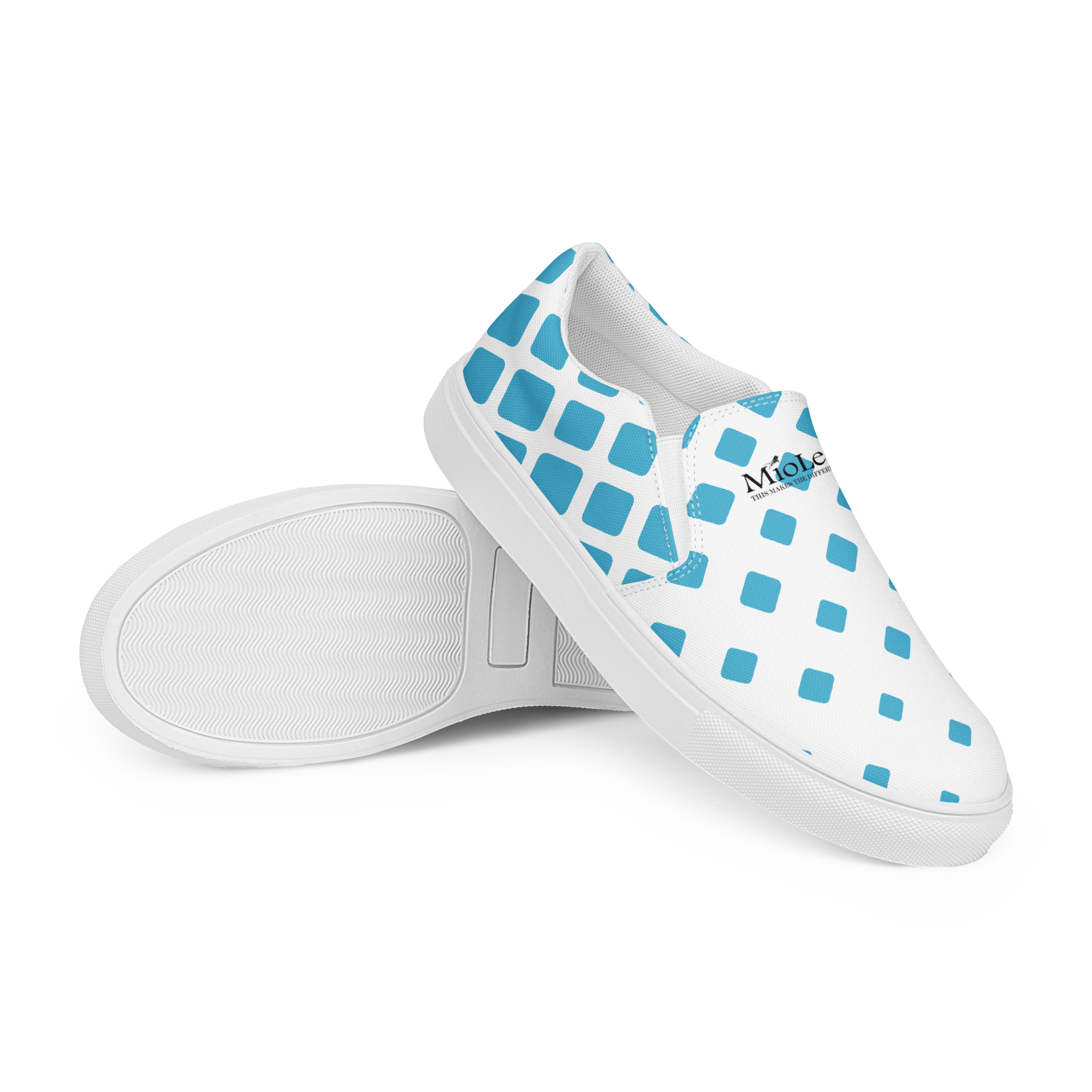 Men’s Slip-On Canvas Shoes White-Line No.871 "1 of 1K Master-Exclusive" by MioLeo