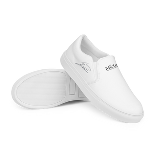 Herren-Slip-On-Canvas-Schuhe White-Line Nr.885 „1 von 500“ von MioLeo