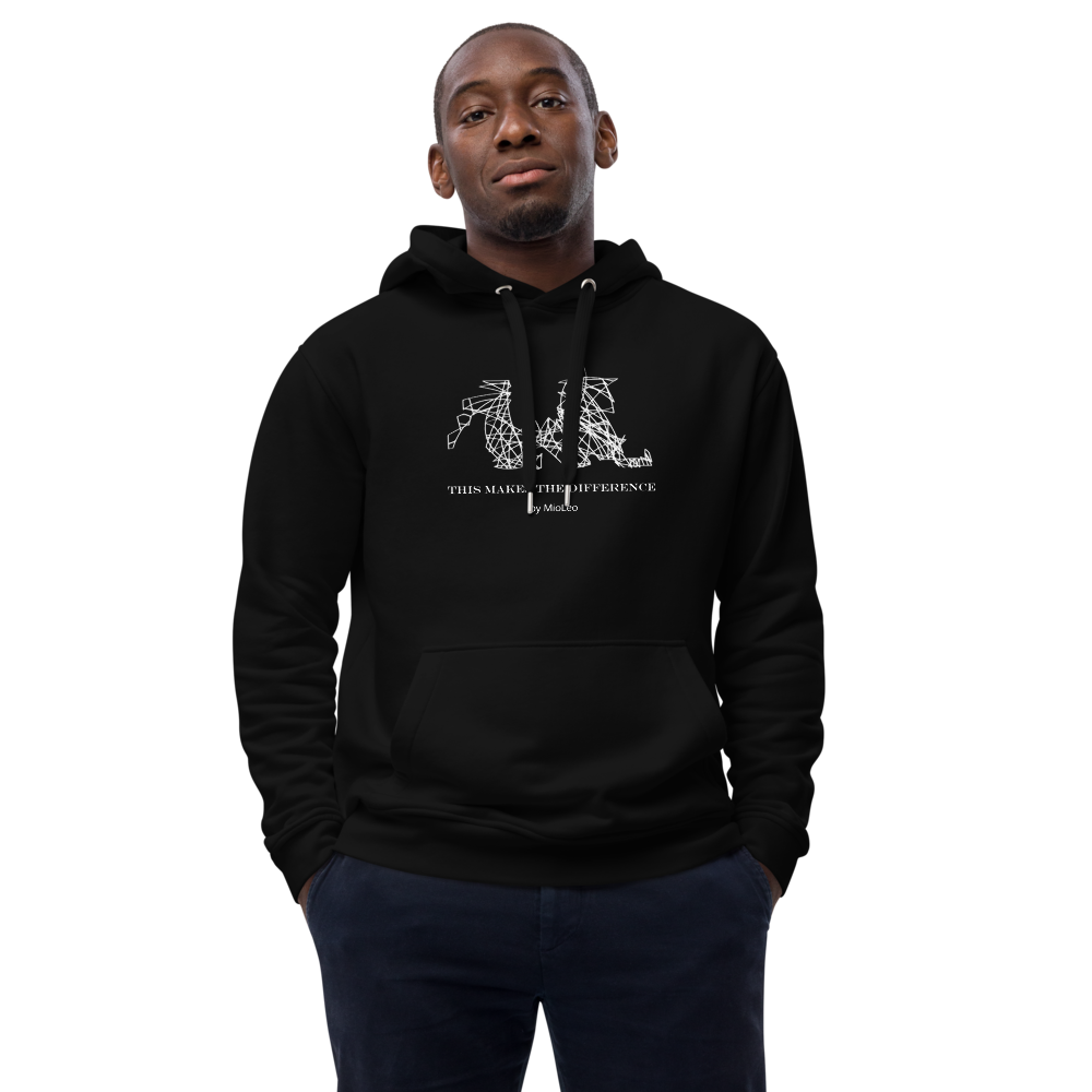 Unisex Hoodie White-Line No.043 "1 of 500 High-End-Exclusive" by MioLeo