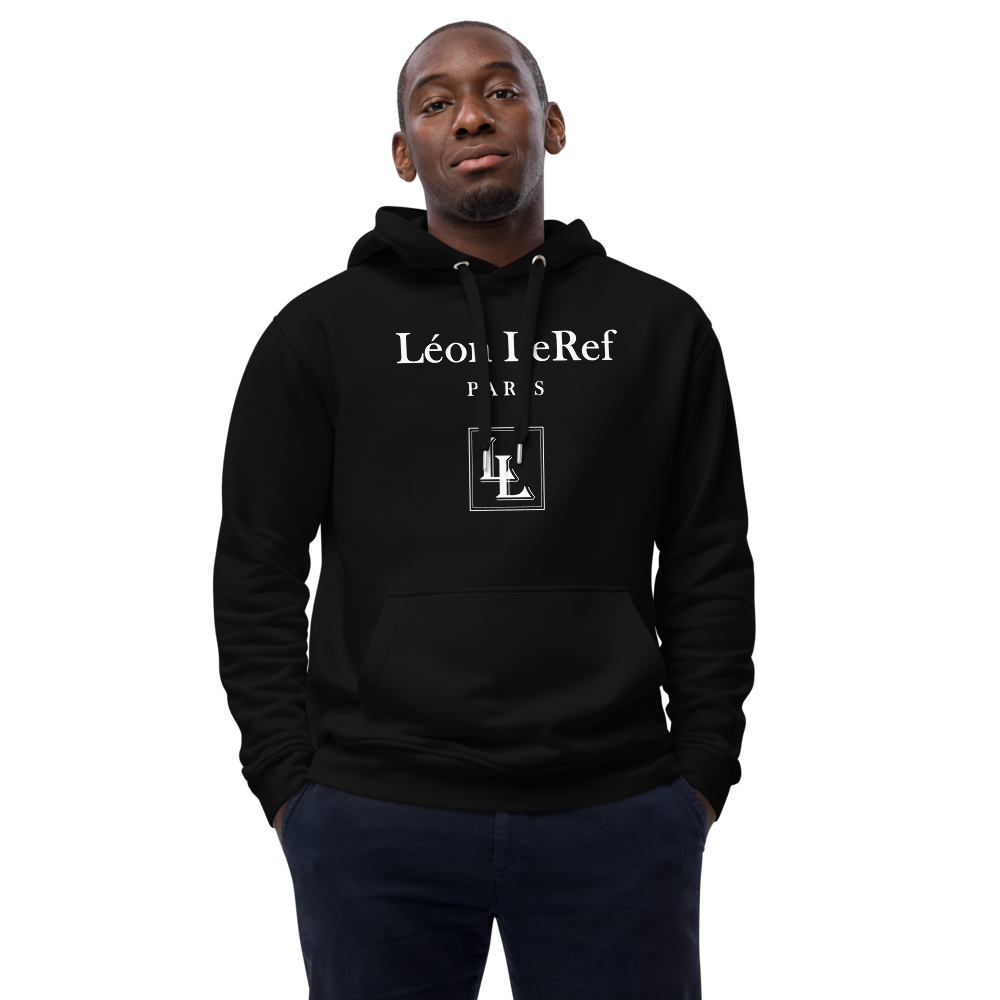 Unisex Hoodie Black -Line No.046 "unlimited" by Léon LeRef